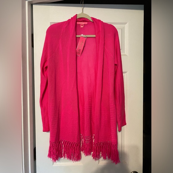 Lilly Pulitzer Tatum Cardigan in Razberry - Picture 1 of 1